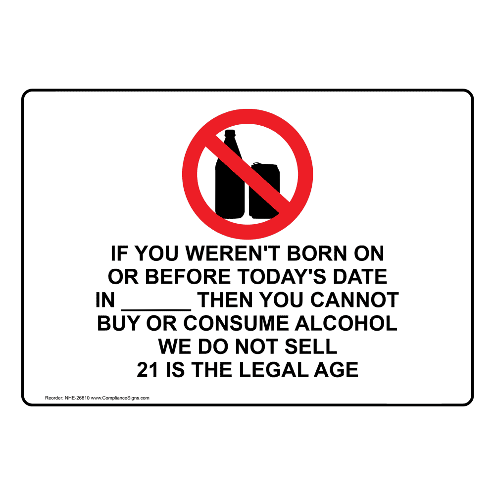 If You Weren't Born On Or Before Sign With Symbol NHE26810