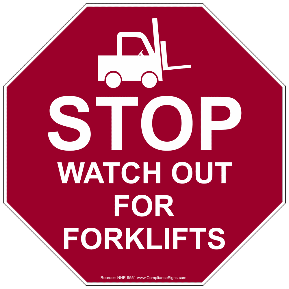 Material Handling Forklift Signs