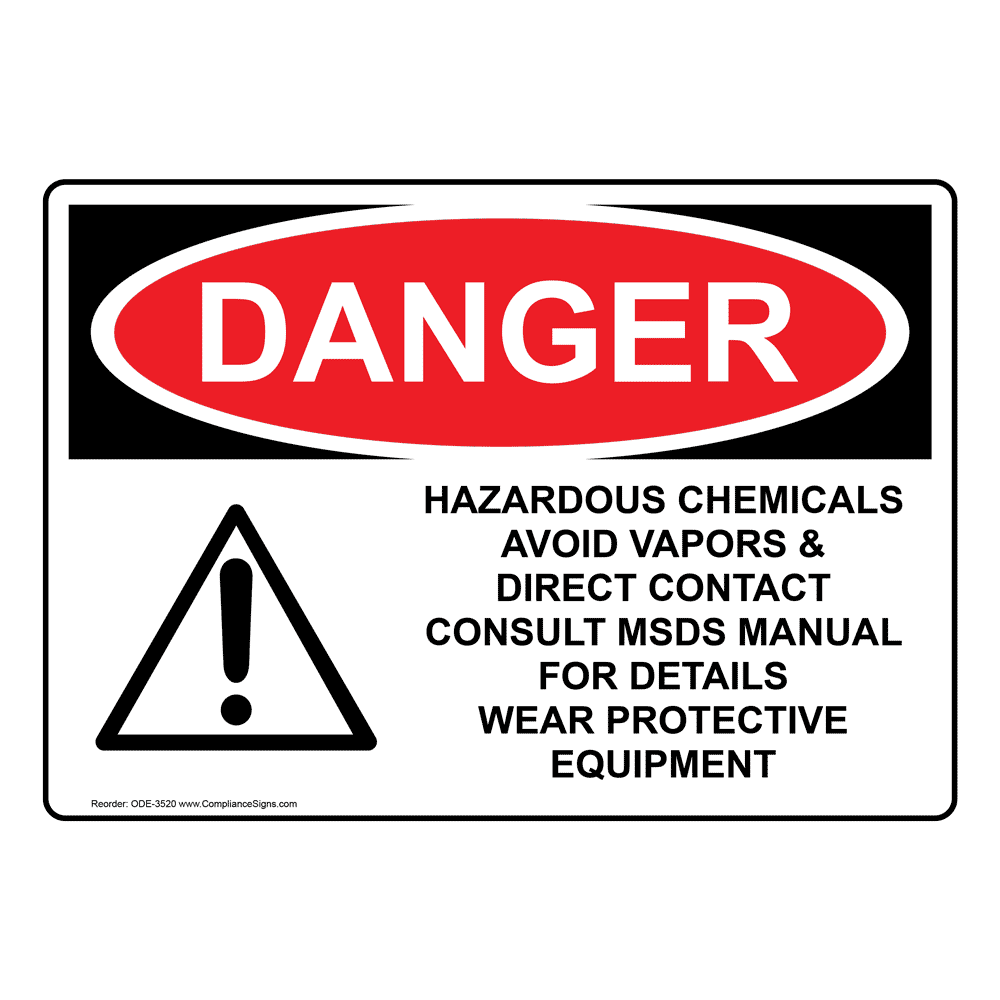 Hazard Communication, SDS / MSDS & Right to Know Signs and Labels