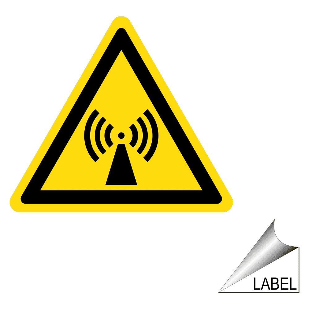 Radio Frequency Radiation Symbol Label LABELTRIANGLE10a