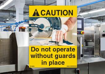 Machine guard safety poster