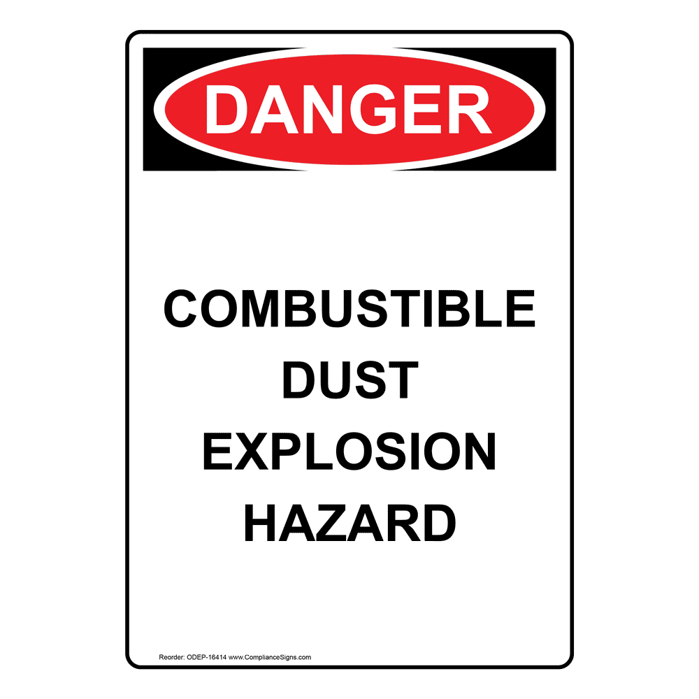 Identify areas where combustible dust is a hazard