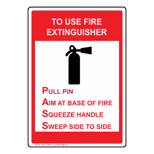 Printable Fire Extinguisher Pass Sign