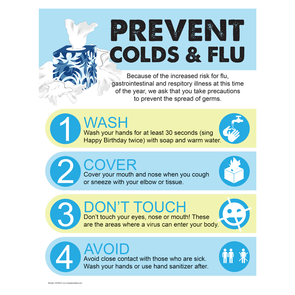 Prevent Colds And Flu Poster