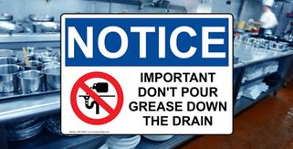 Kitchen signs promote safe restaurant operations
