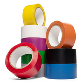 Stacked Rolls of Floor Tape in 8 Colors