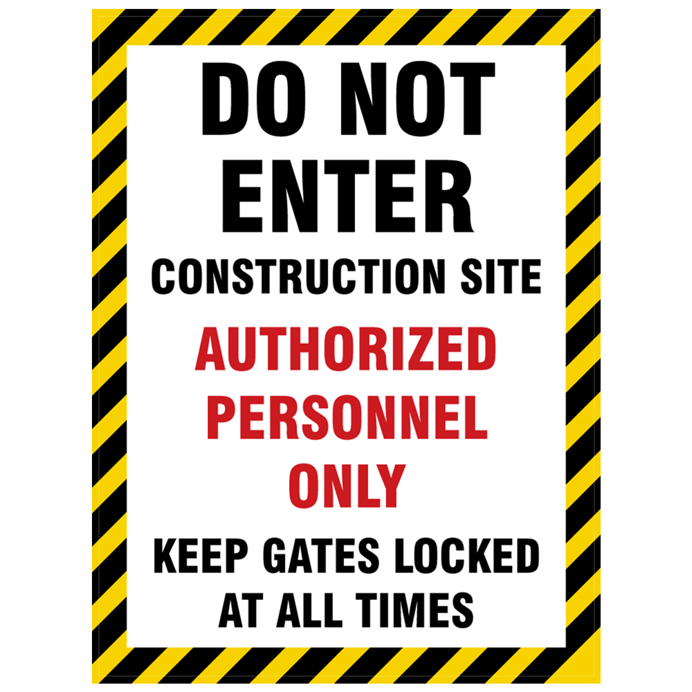 Do Not Enter Construction Site Mesh Banner