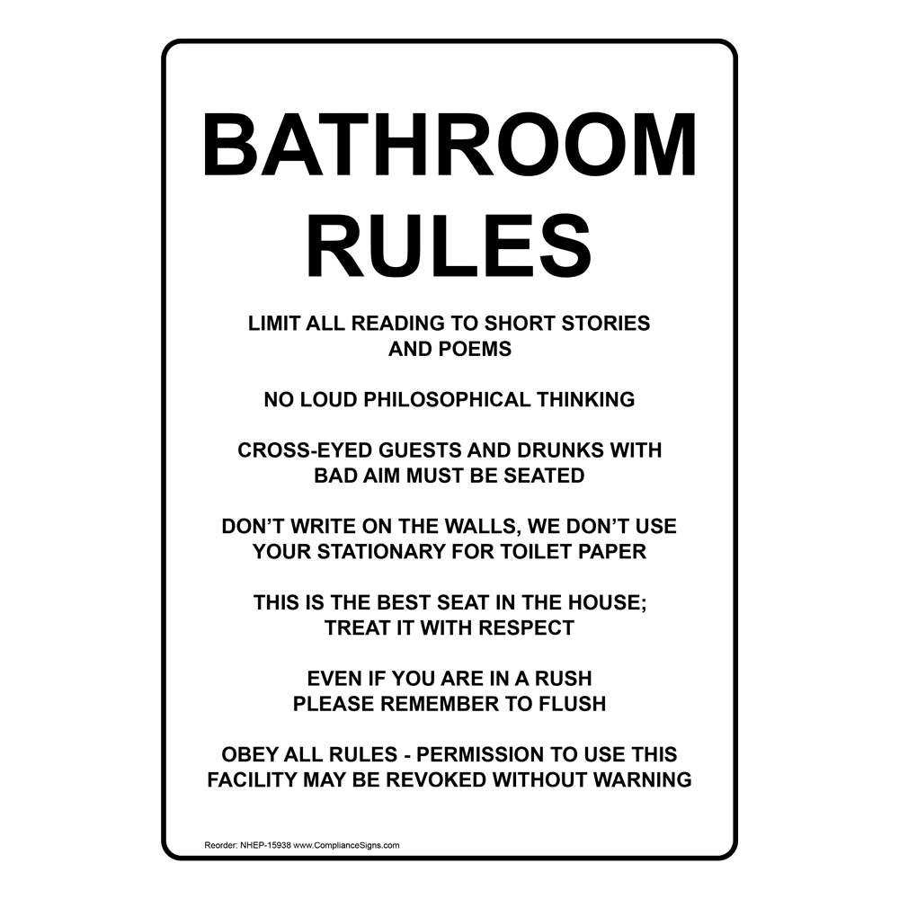 Printable Toilet Etiquette