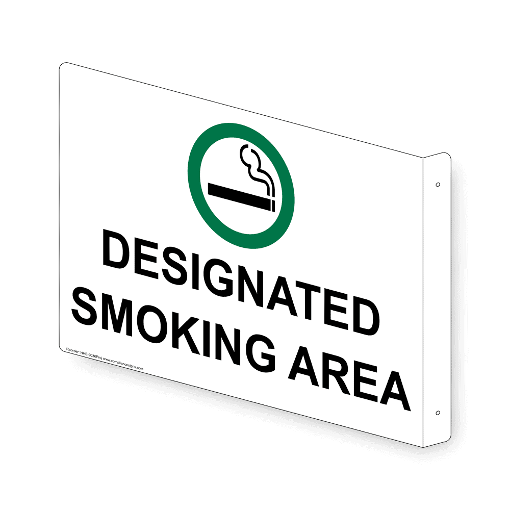 Designated Smoking Area Sign NHE9036Proj Smoking Area