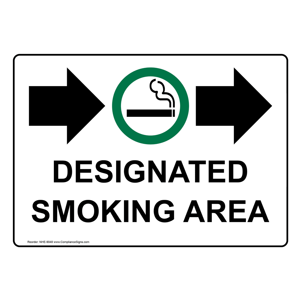 Designated Smoking Area Sign NHE9048 Smoking Area