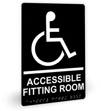 Braille sign Accessible Fitting Room