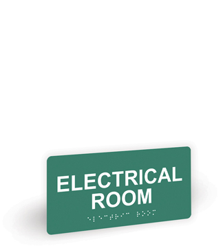 electrical room braille sign