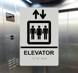 Elevator Braille Sign