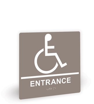 Entrance braille sign