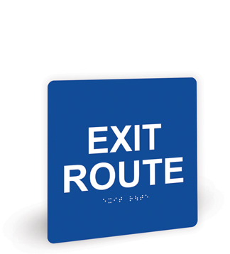 Braille Exit Route Sign