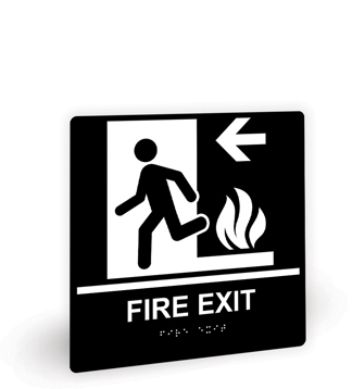 Fire Braille Exit Sign