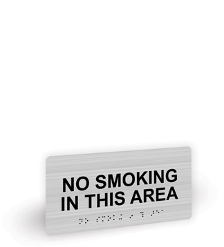 No smoking in this area sign