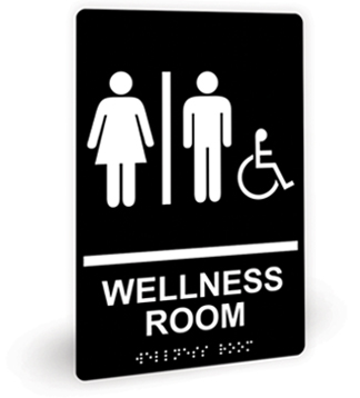 Wellness Room Braille Sign