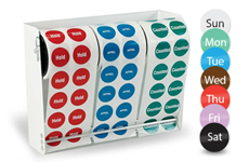 Colored 5S adhesive labels for workplace