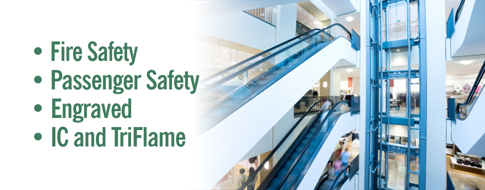 Elevator / Escalator Safety Signs and Labels