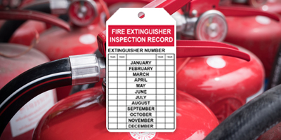 Fire Extinguisher Inspection and Safety Tags Recharge Maintenance