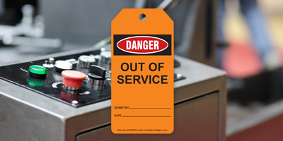 Out of Service Tags Orange OSHA Danger out of service safety tag