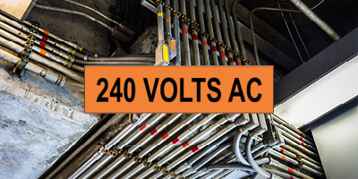 AC Voltage Pipe and Conduit Markers 240 Bolts AC pipe marker label and electrical conduits