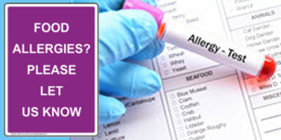Food Allergies? Let Us Know Sign and Allergy Test Results