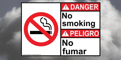 ANSI Bilingual No Smoking Sign