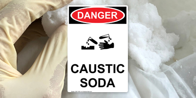 OSHA Danger Caustic Soda Sign