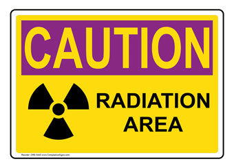 Caution Radiation Stickers