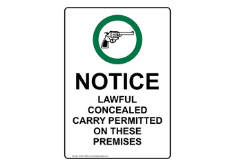 Concealed Carry Signs