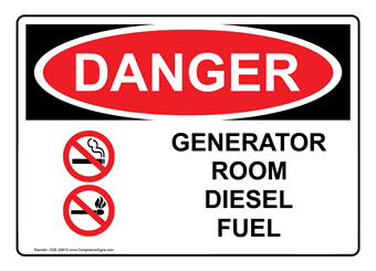 Diesel Generator Safety Signs