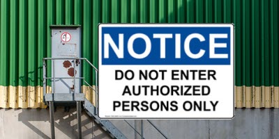 No Trespass / Security - Restricted Access Signs - Do Not Enter