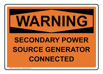 Electrical Generator Stickers - Made in USA Electrical Generator Stickers