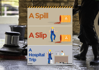 Slips trips and falls poster wet floor