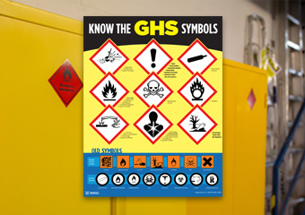 Hazard communication chemical cabinet safety poster Hazard communication chemical cabinets