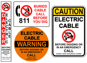 Underground Utility, Signs, Labels and Markers