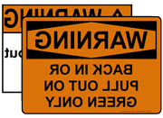 Mirrored / Reversed Truck Signs