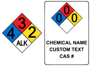 NFPA 704 Hazmat Diamond with Storage Tanks