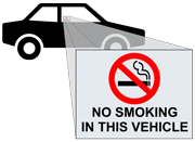 Vehicle No Smoking Signs