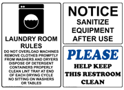 Housekeeping Signs