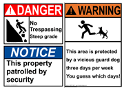 No Trespassing - ANSI