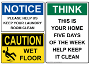 Housekeeping Signs