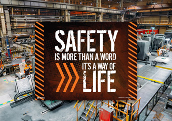 Safety leadership poster in the workplace