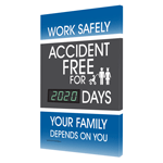 Work Safely Accident Free For __ Days Digital Safety Scoreboard CS624741