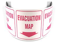 Evacuation Map 180D Projection Sign 40SPS152