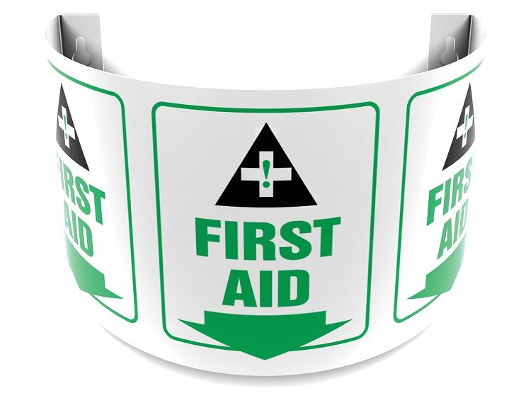 First Aid 180D Projection Sign