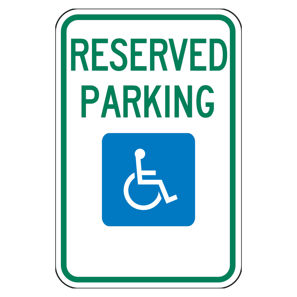 Reflective Reserved Parking Sign CS176451