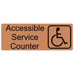 Accessible Service Counter Engraved Sign EGRE-17822-SYM-BLKonCPR